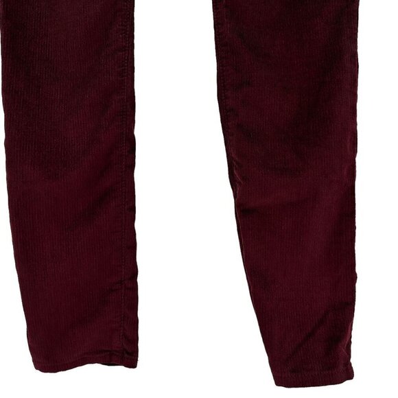 AG Adriano Goldschmied The Legging Super Skinny Maroon Corduroy Pants Womens 27 - Picture 3 of 9
